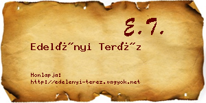 Edelényi Teréz névjegykártya