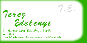 terez edelenyi business card